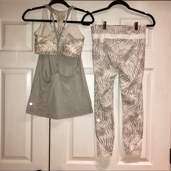 🛑(SOLD)🛑Lululemon WunderPalm Camo White Nimbus - Picture 2 of 5